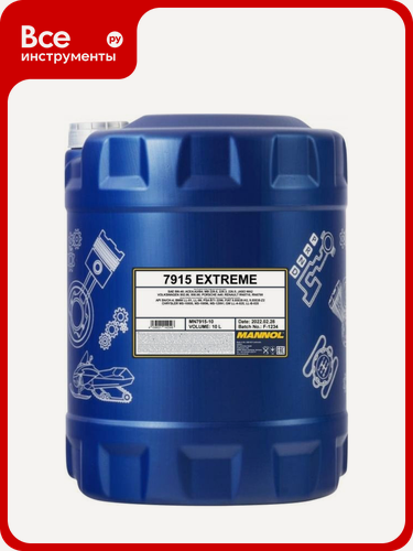 Изображение товара Синтетическое моторное масло MANNOL EXTREME 5W-40 для дизельных авто и легковых, API SN, ACEA A3/B4, эксплуатация