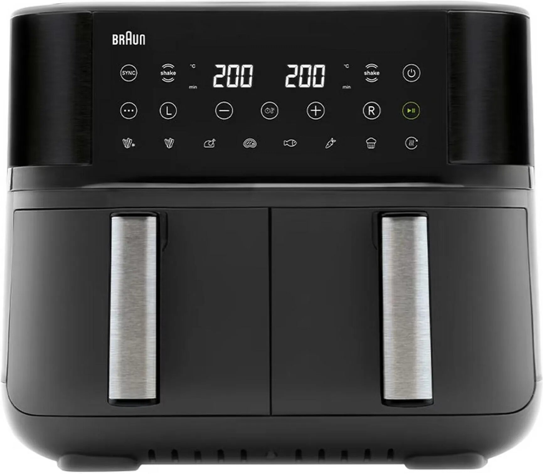 Фритюрница Braun TwinCook 3 TD3030, 2 емкости, две мощности, черная