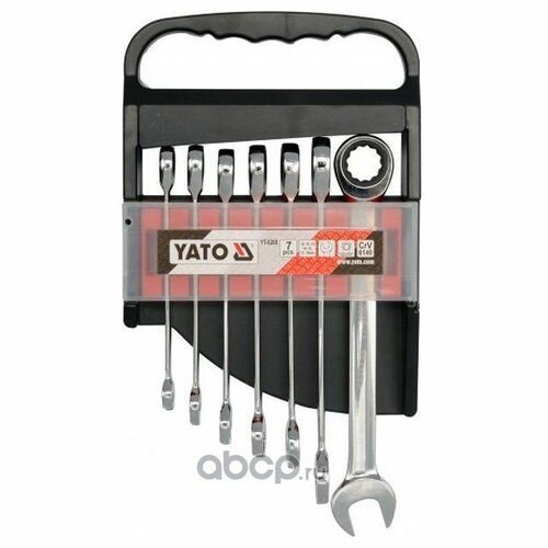 Набор ключей комбинированный с трещоткой 7пр Yato YT0208