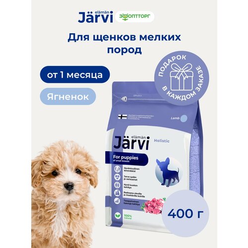 фото Jarvi сухой полнорационный корм для щенков мелких пород ягненок, 400 г.