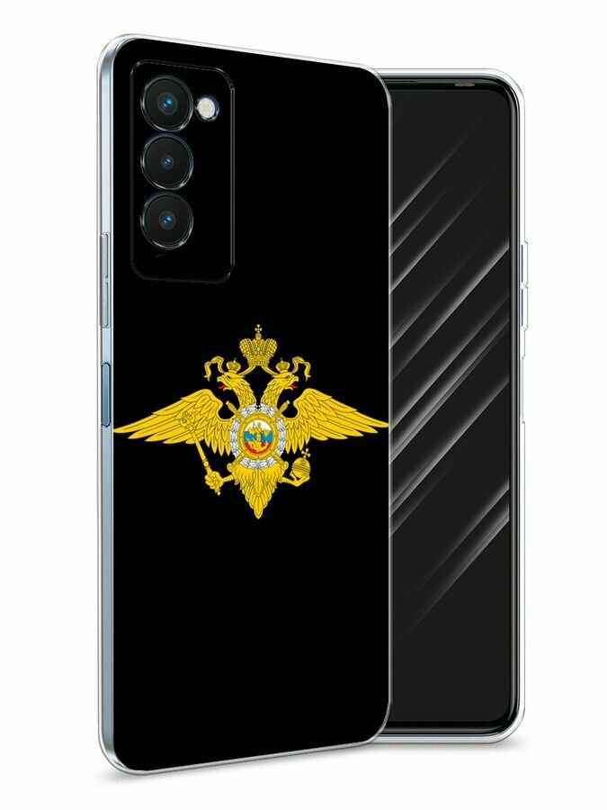 Чехол на Tecno Camon 18P / Техно Камон 18Р с принтом "МВД черный"