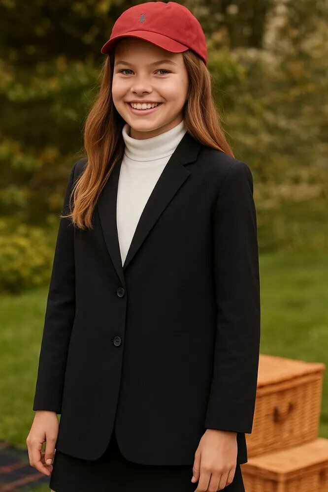 Школьный пиджак MARK FORMELLE для девочек размер 128-64 черный