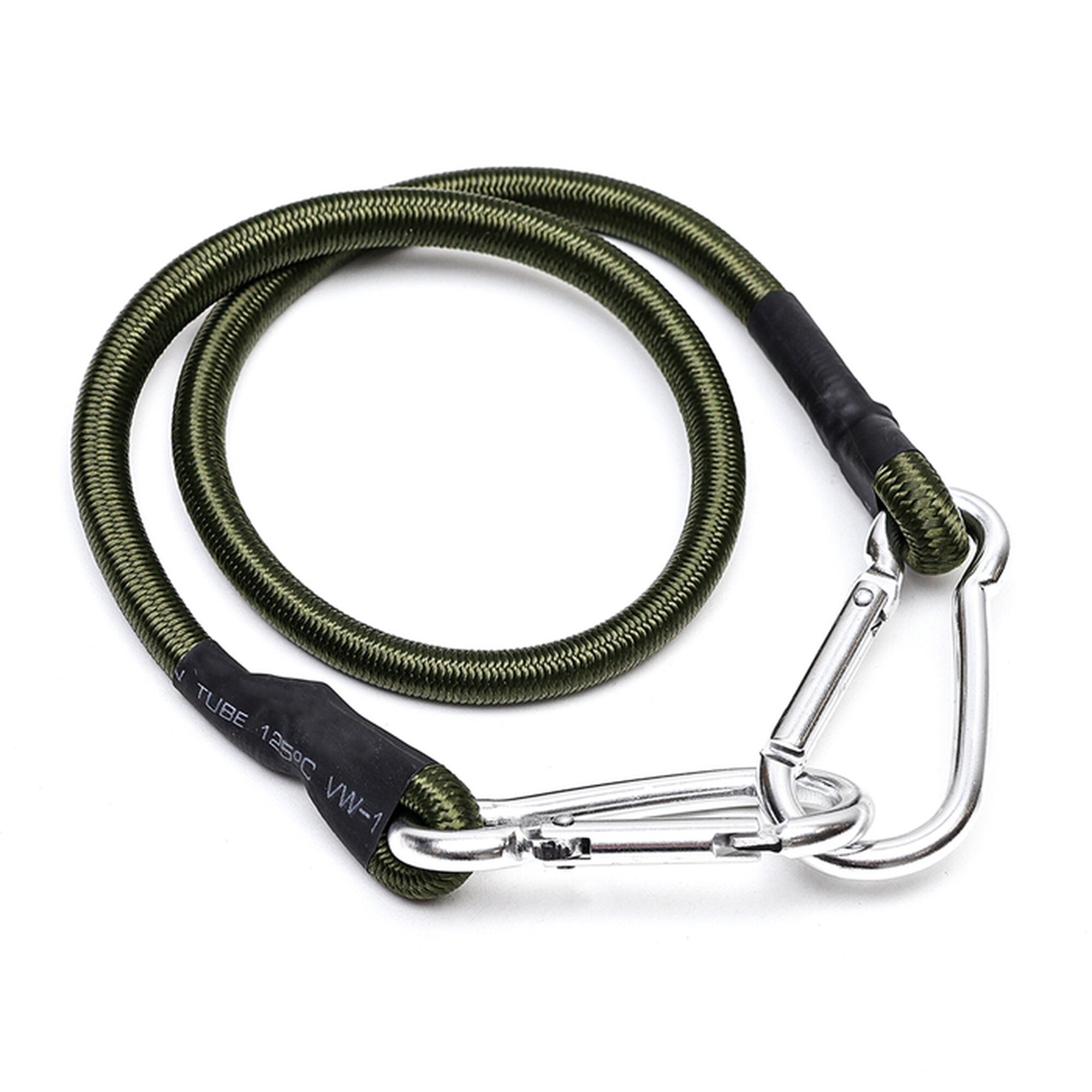 Веревка-стяжка Сима-ленд с 2 карабинами 60 см цвет зеленый