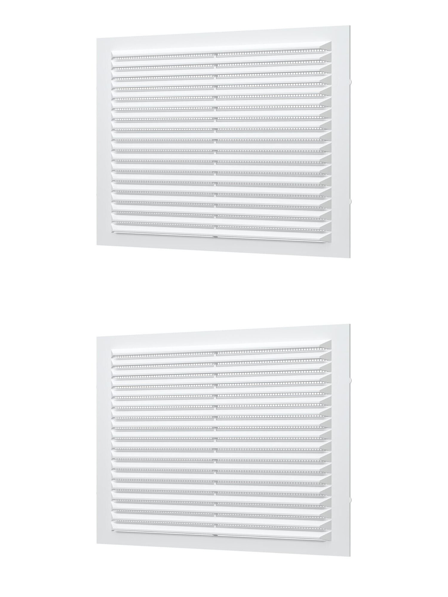 Решетка вентиляционная пластиковая приточно-вытяжная С 194х194 мм с сеткой белая (2 шт.)