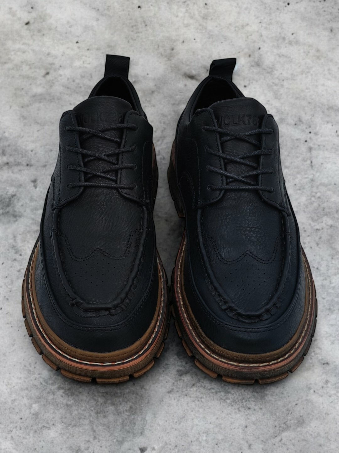 Лоферы  Туфли мужские Solid Step, из экокожи, водонепроницаемые, размер 38 39 40 41 42 43, Шоколадный — фото 1