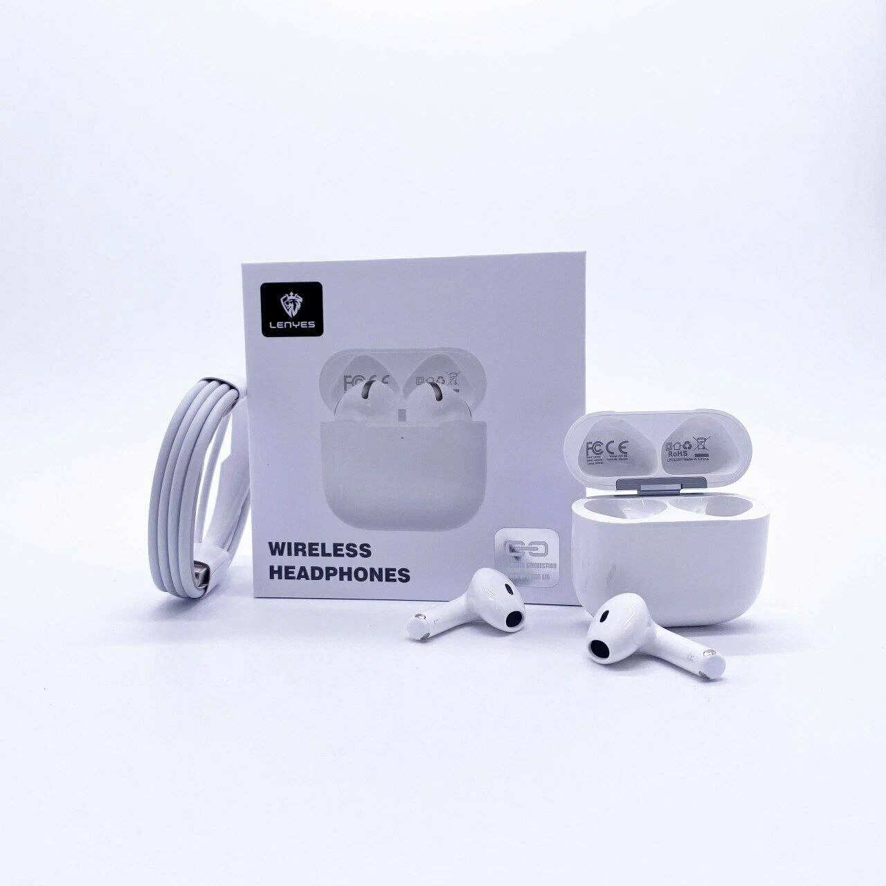 Наушники LENYES AIR 6S беспроводные наушники Bluetooth 5.3 с функцией шумоподавления и чехлом для зарядки, оригинал