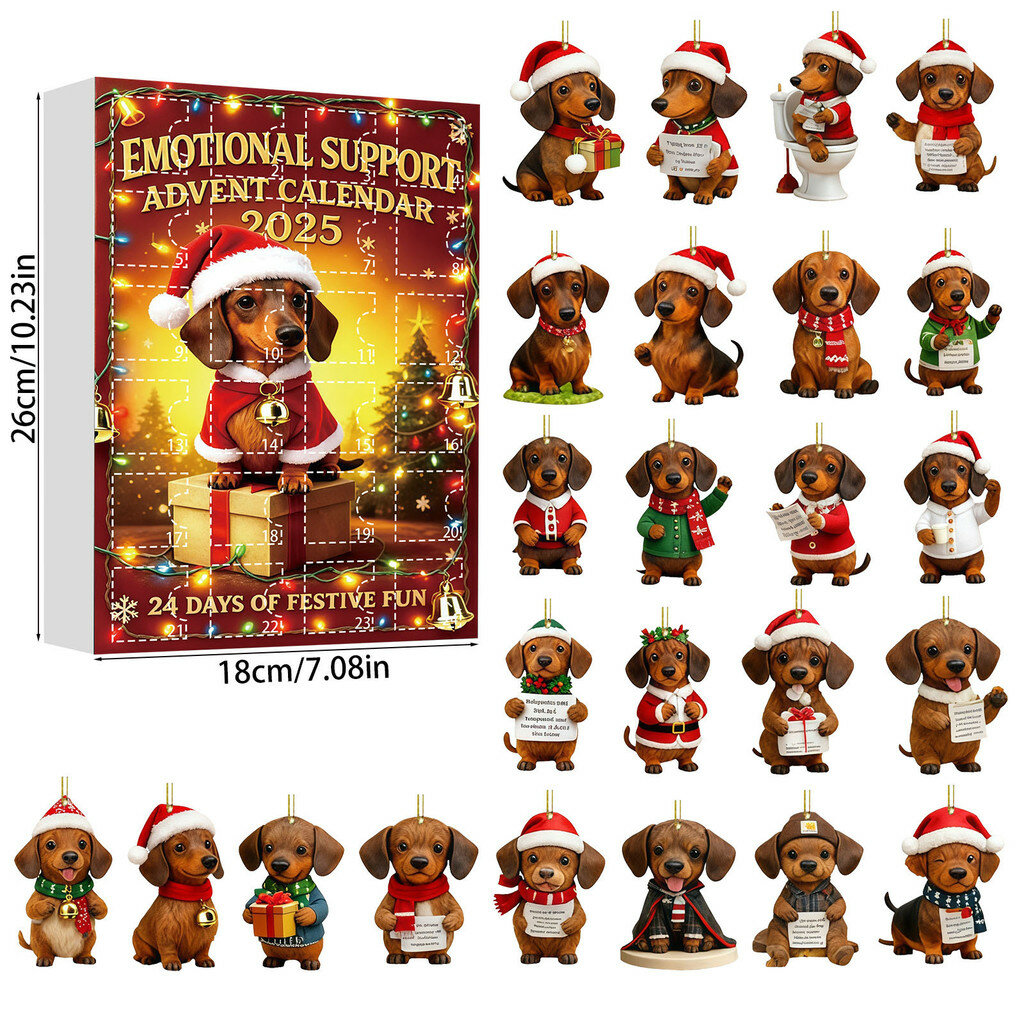 Блок для украшения рождественской елки команда футбола гамбургеры картофель фри собака такса акриловый красный-черный 1 шт