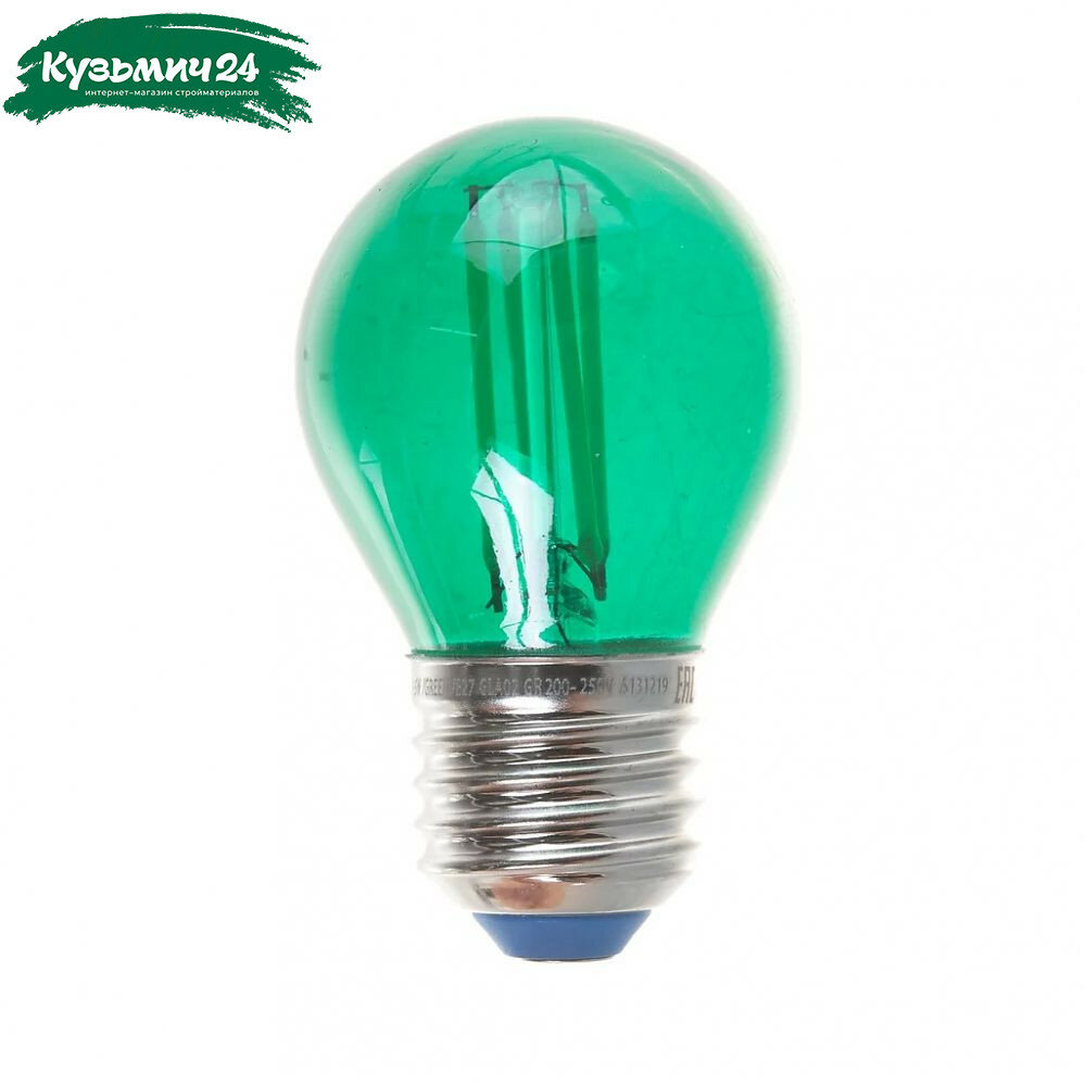 Лампа светодиодная Uniel LED-G45-5W/GREEN/E27 шар 5 Вт E27 зеленый свет