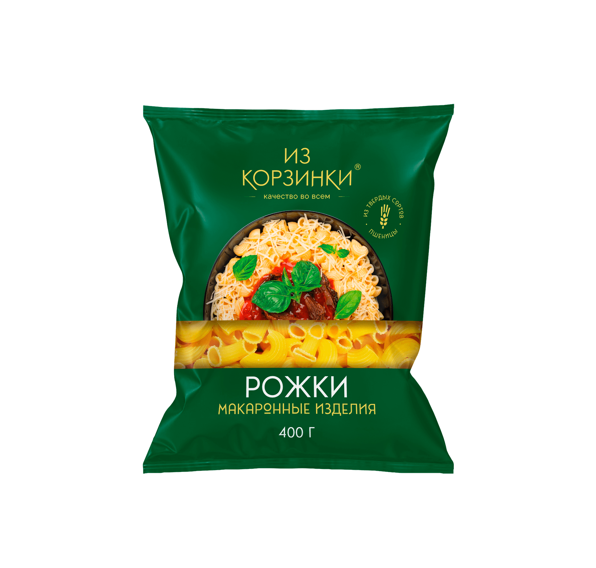 Макароны Рожки Из Корзинки 400г