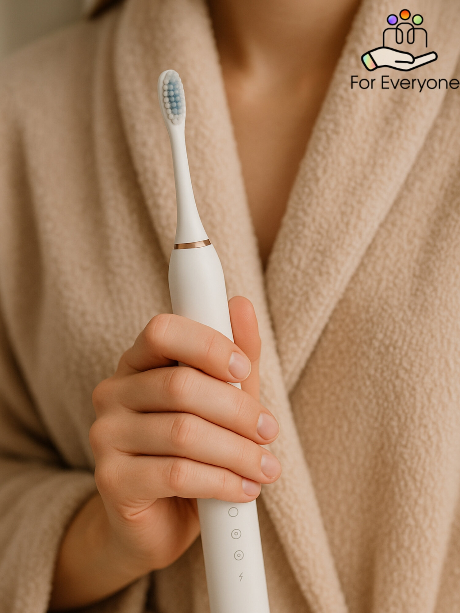 Ультразвуковая зубная щетка Sonic Toothbrush X-3 с 6 режимами работы белая