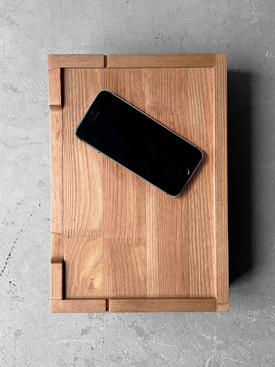 Полка столик Loftovik  Ховер Овер   массив дерева  цвет сосна  1 отделение  36x15x9 см