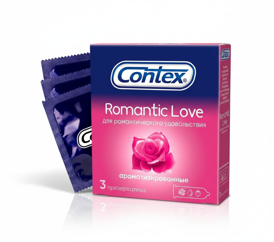 Презервативы Contex "Romantic Love", латексные, ультратонкие, для максимального комфорта, 3 штуки