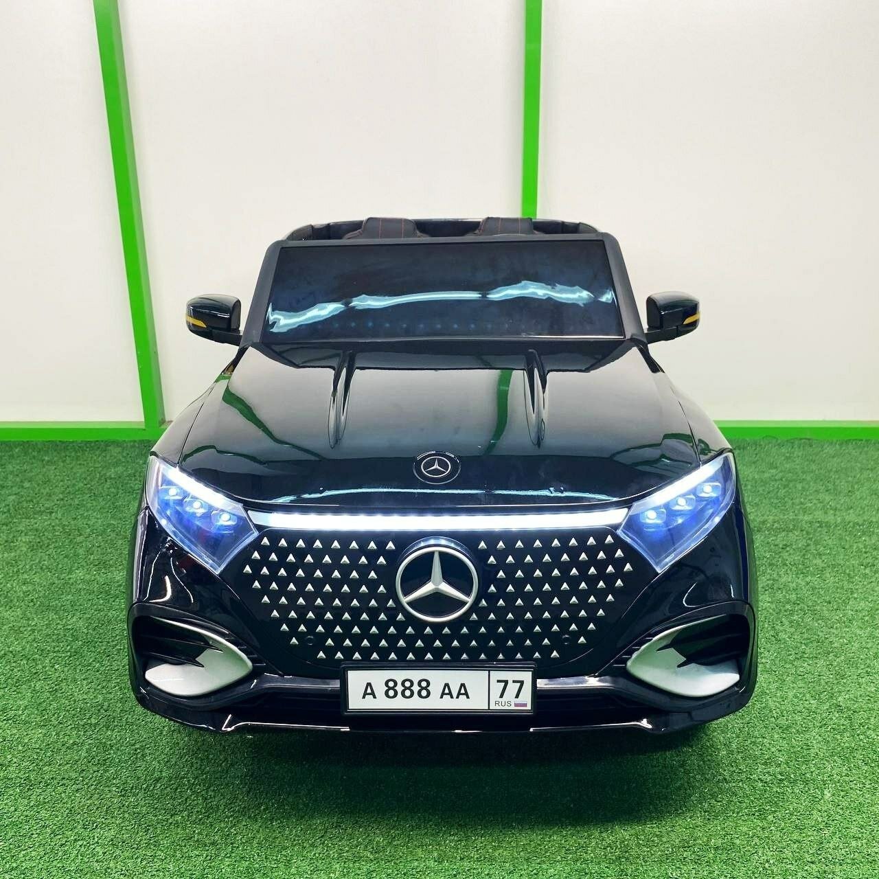 Электромобиль Mercedes-Benz JHW-8888, 2 места, 3 года, чёрный