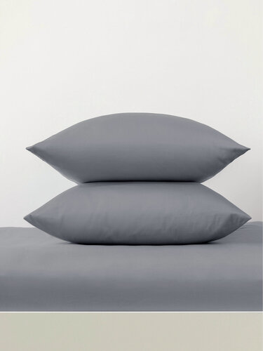 Изображение товара Комплект наволочек сатин 70х70 (2 шт.) "Cozy Home" рис. 41274-1 Серебристо-серый/Silver grey