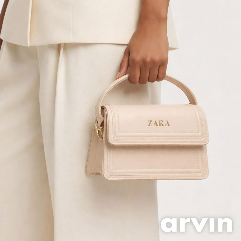 Сумка клатч , фактура гладкая, бежевый — фото 1