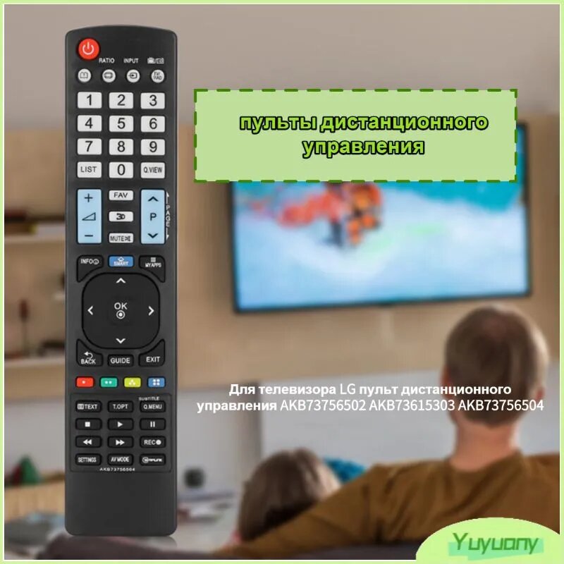 Пульт управления, Удобный, Для моделей LG AKB73756502