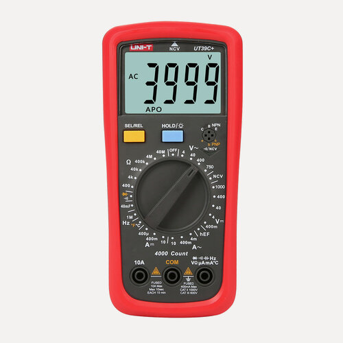 Изображение товара Мультиметр UNI-T UT39С+, CAT II/III, с NCV, измерение частоты, температуры, емкости