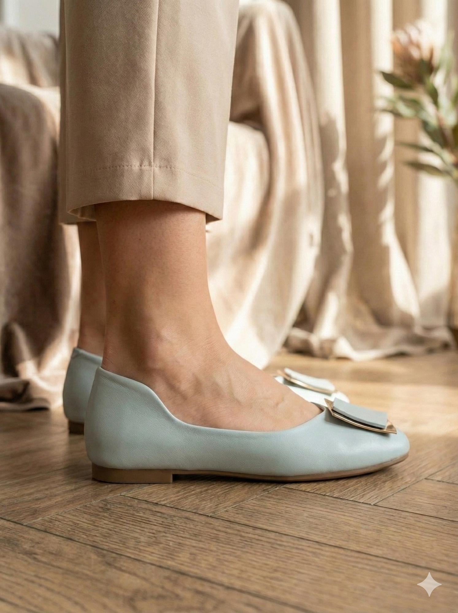 Балетки  785b12, размер 39, голубой — фото 1