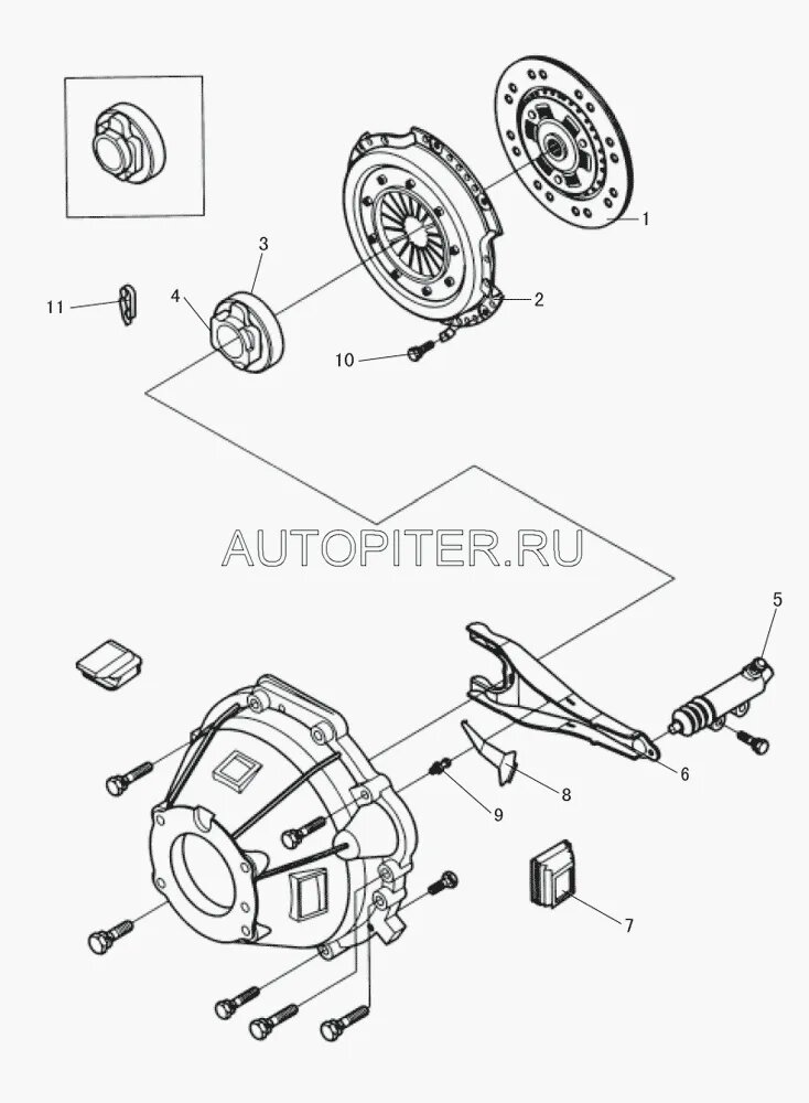 Диск сцепления нажимной GW DEER SAFE 4Х2 И 4Х4 ЭЛЕ