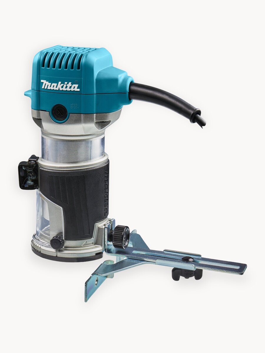 Фрезер Makita RT0702CX2, кромочный, с сумкой, плавный пуск, регулировка частоты вращения