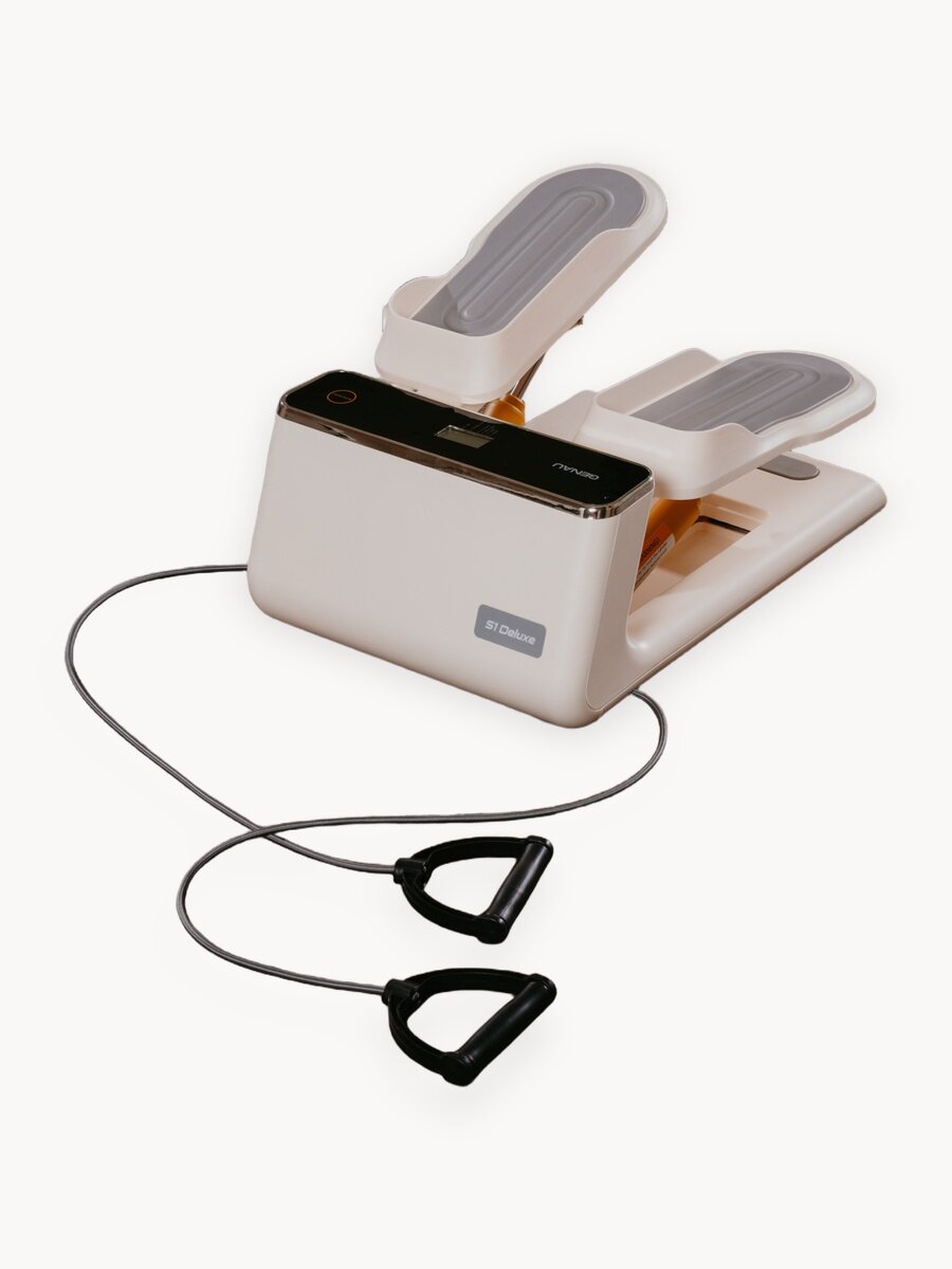 Мини степпер тренажер S1 Deluxe Coraline с эспандерами для рук