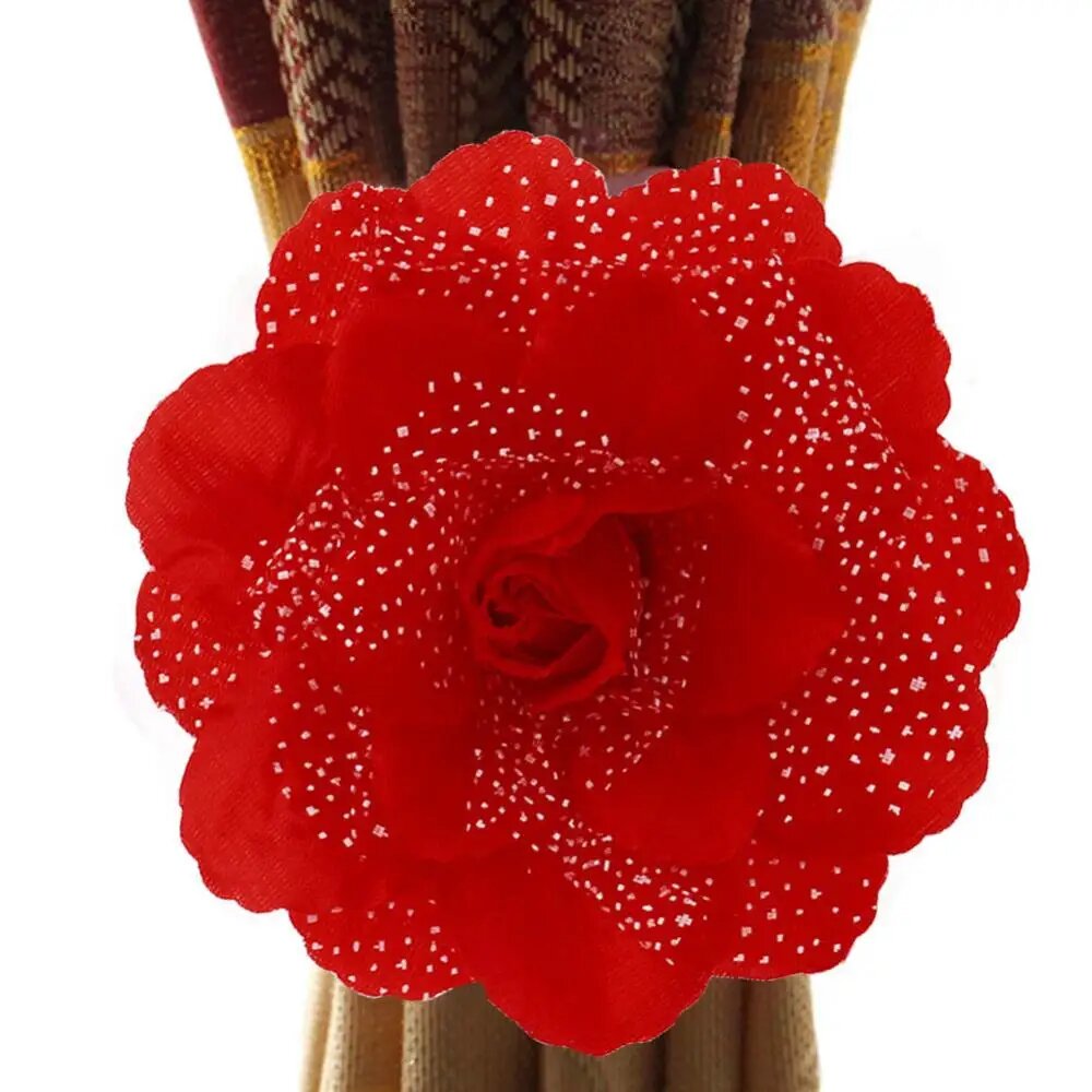 Ремешок для штор цветок пион Red 13x50cm
