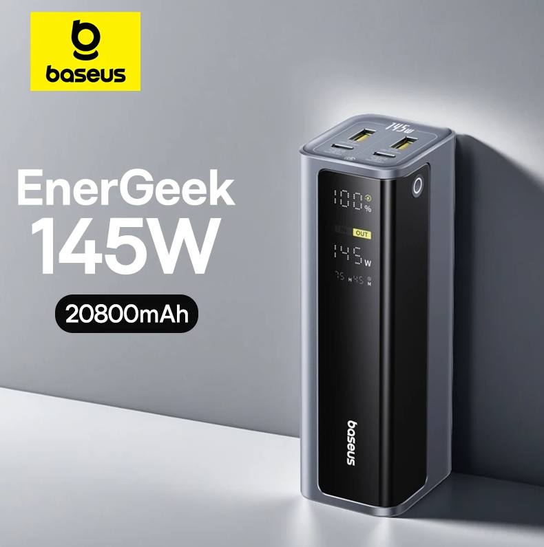 Внешний аккумулятор Power Bank Baseus 145W EnerGeek GP12 Fast Charge 20800 mAh, Гарантия 6 мес