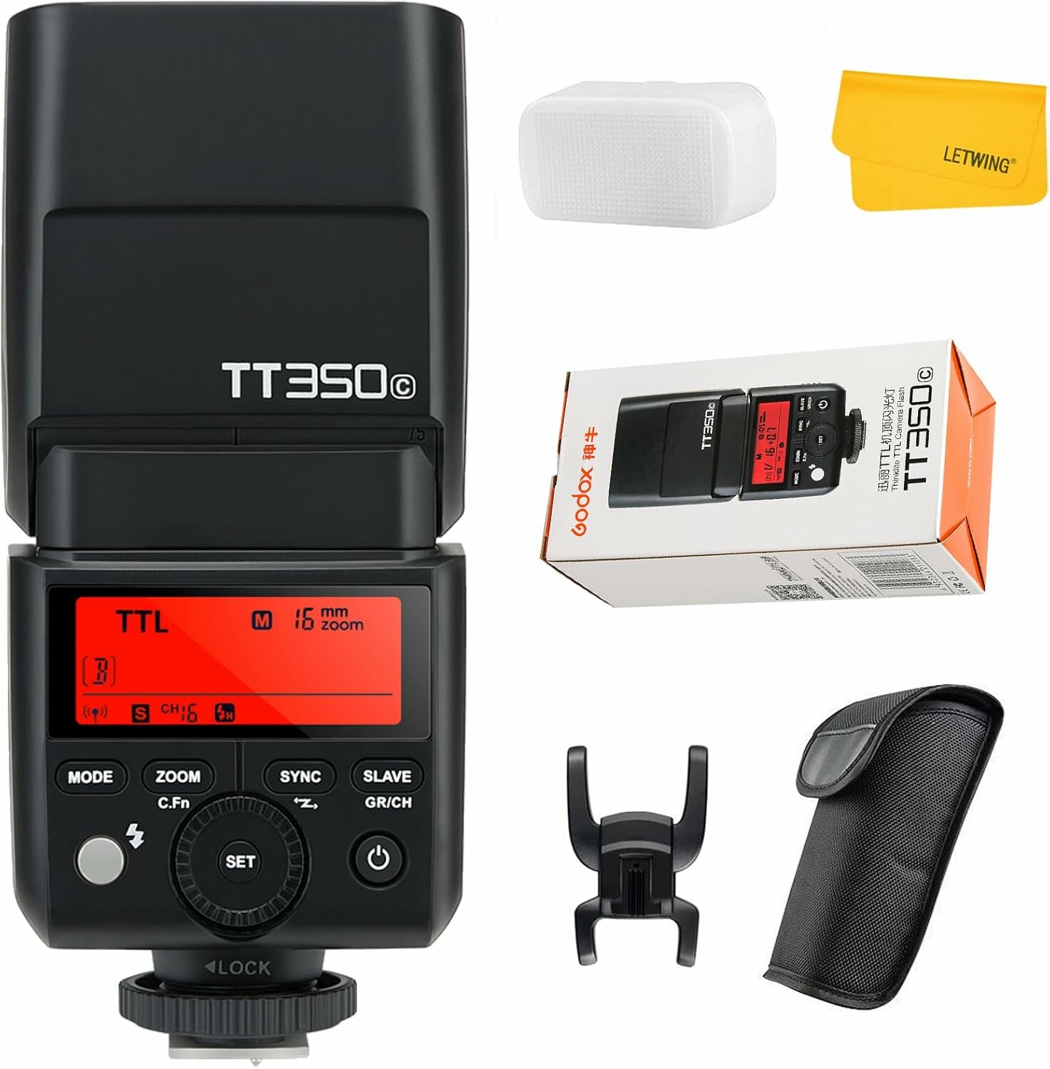 Беспроводная вспышка Godox TT350-C For Canon 2.4G GN36 1/8000s HSS TTL