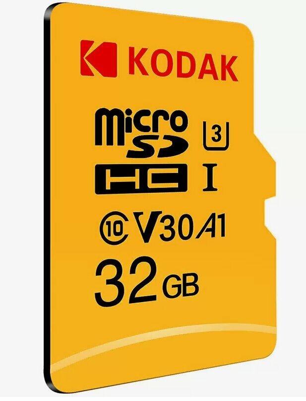 Накопитель Флешка Kodak V30 micro sd 32Гб up to 100mb/c с адаптером и без