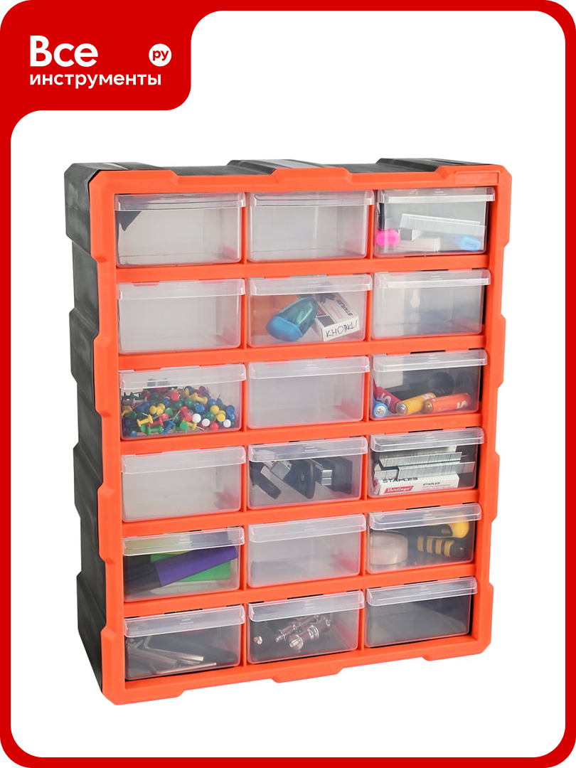 Органайзер-кабинет 18 ячеек 48x38x16 см KITOKI М7754204, 14х6х11, 0 см, пластиковая