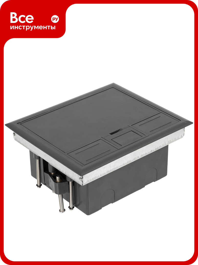 Лючок напольный DATAREX 8 модулей горизонтальный пластиковая крышка серый DR-PRO-014111