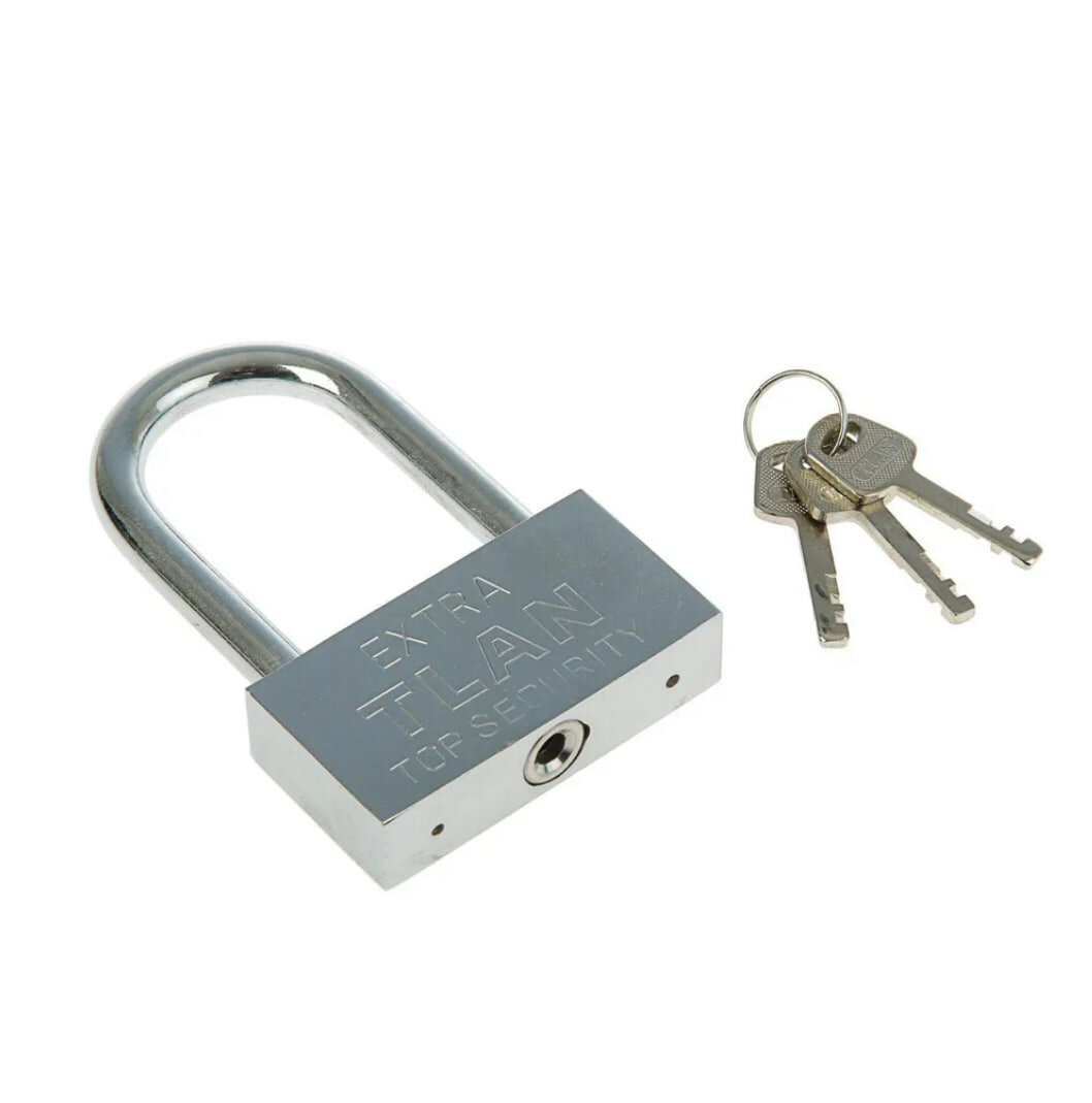 Замок навесной 65мм с длинной дужкой L80