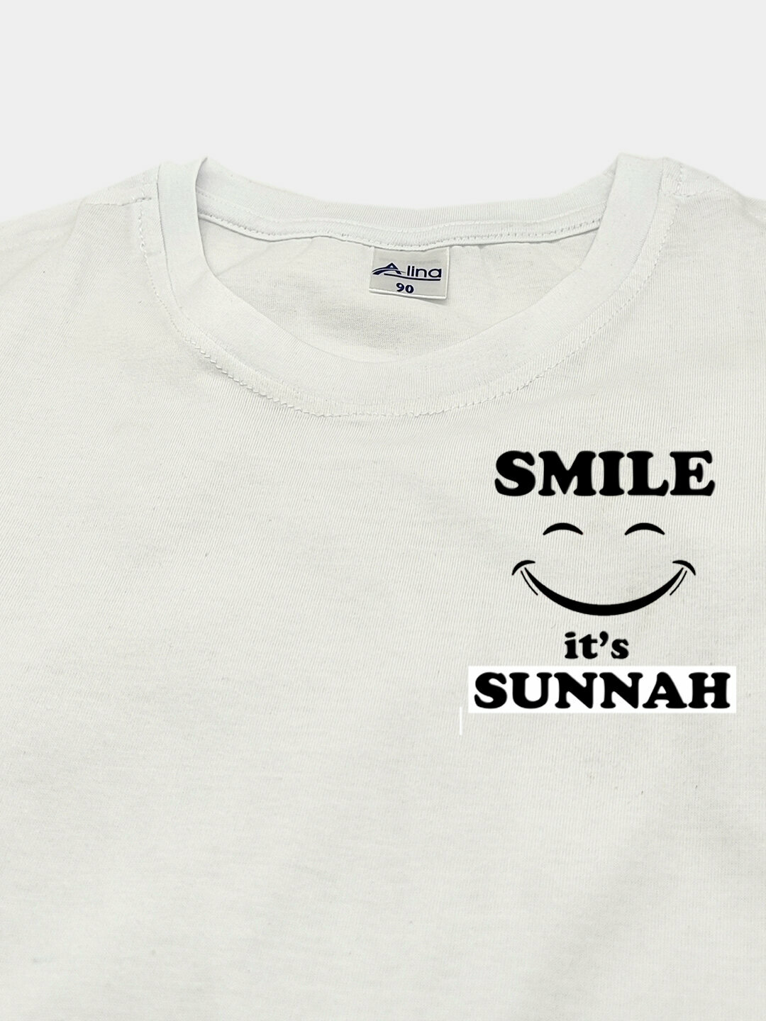 ДТФ наклейка для одежды "SMILE it's SUNNAH" 15x15