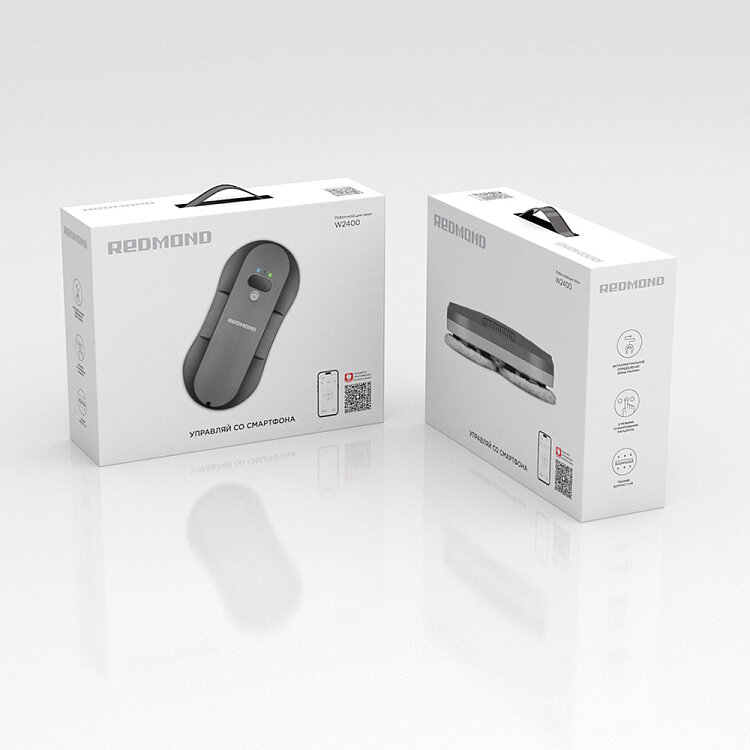Робот-мойщик REDMOND W2400, для окон, зеркал, плитки, управление со смартфона