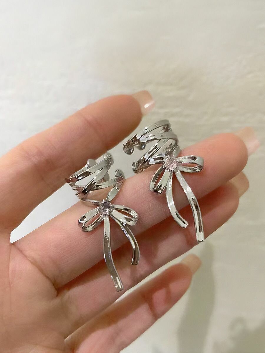 Комплект серег wellness ultracare, кристалл, серебряный — фото 1