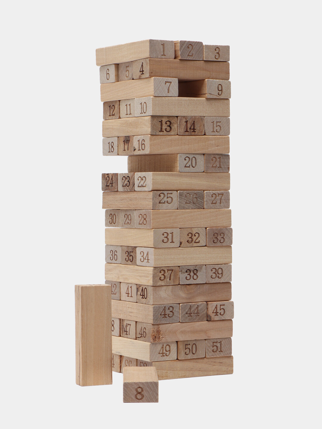 Настольная игра Jenga, падающая башня, 54 деревянных блоков, 28 см — фото 1