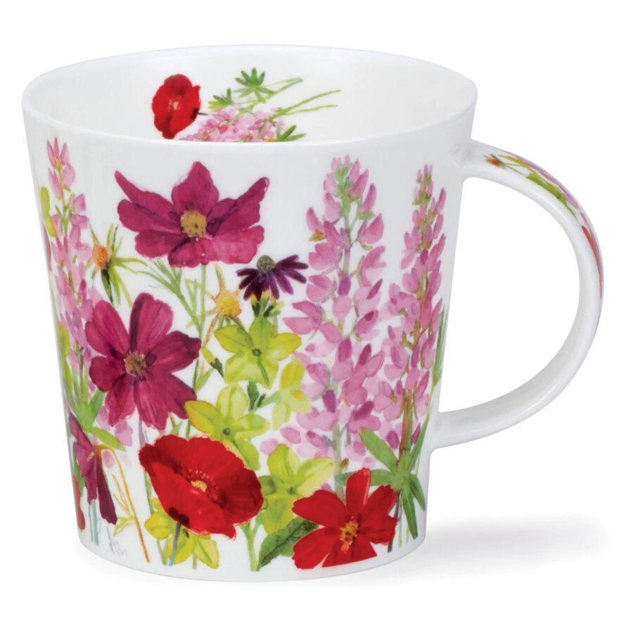 Кружка Dunoon Садовые цветы Кернгорм 480 мл, фарфор костяной, розовая