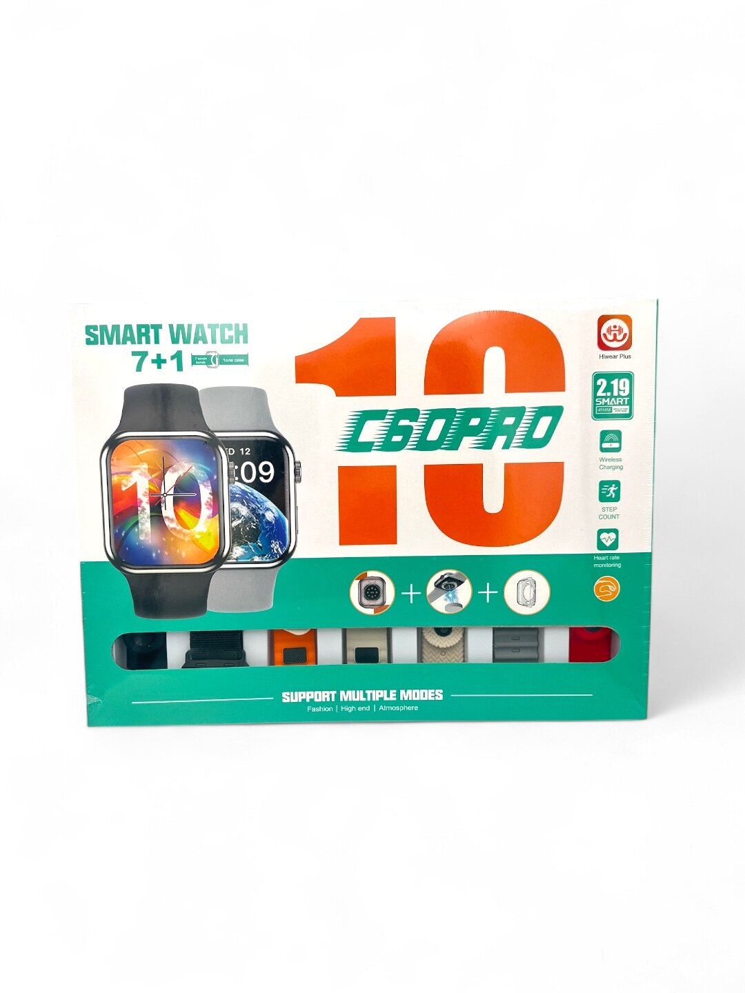 Смарт-часы Kronos S10, 7в1, Bluetooth, AMOLED, беспроводные, 300mAh