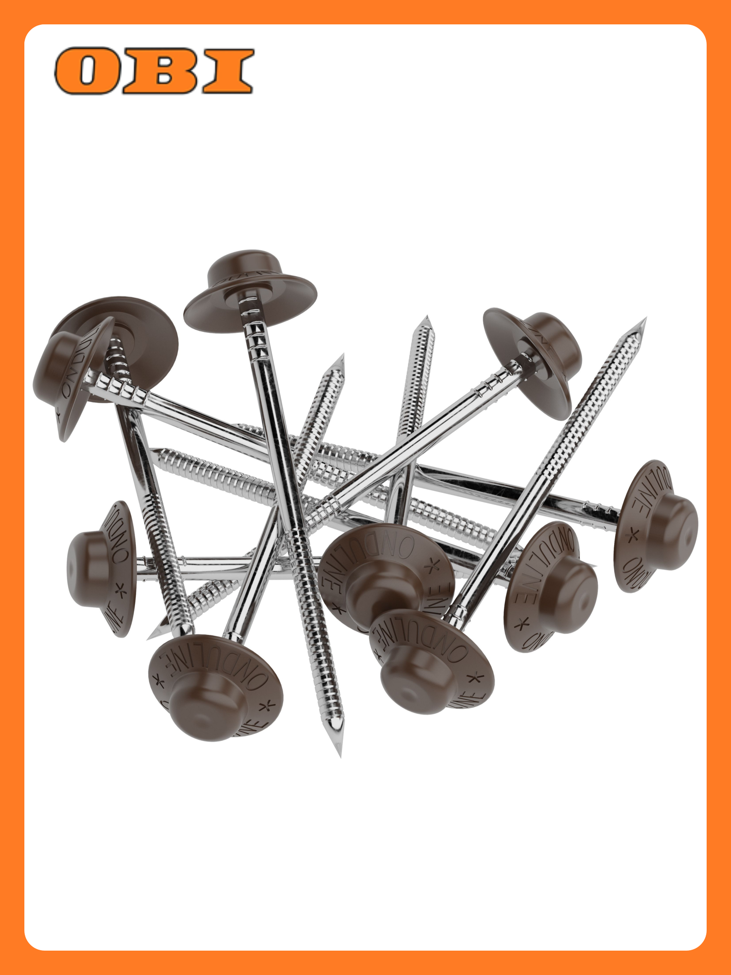 Гвозди Ондулин 75 мм Коричневые уп./100 шт