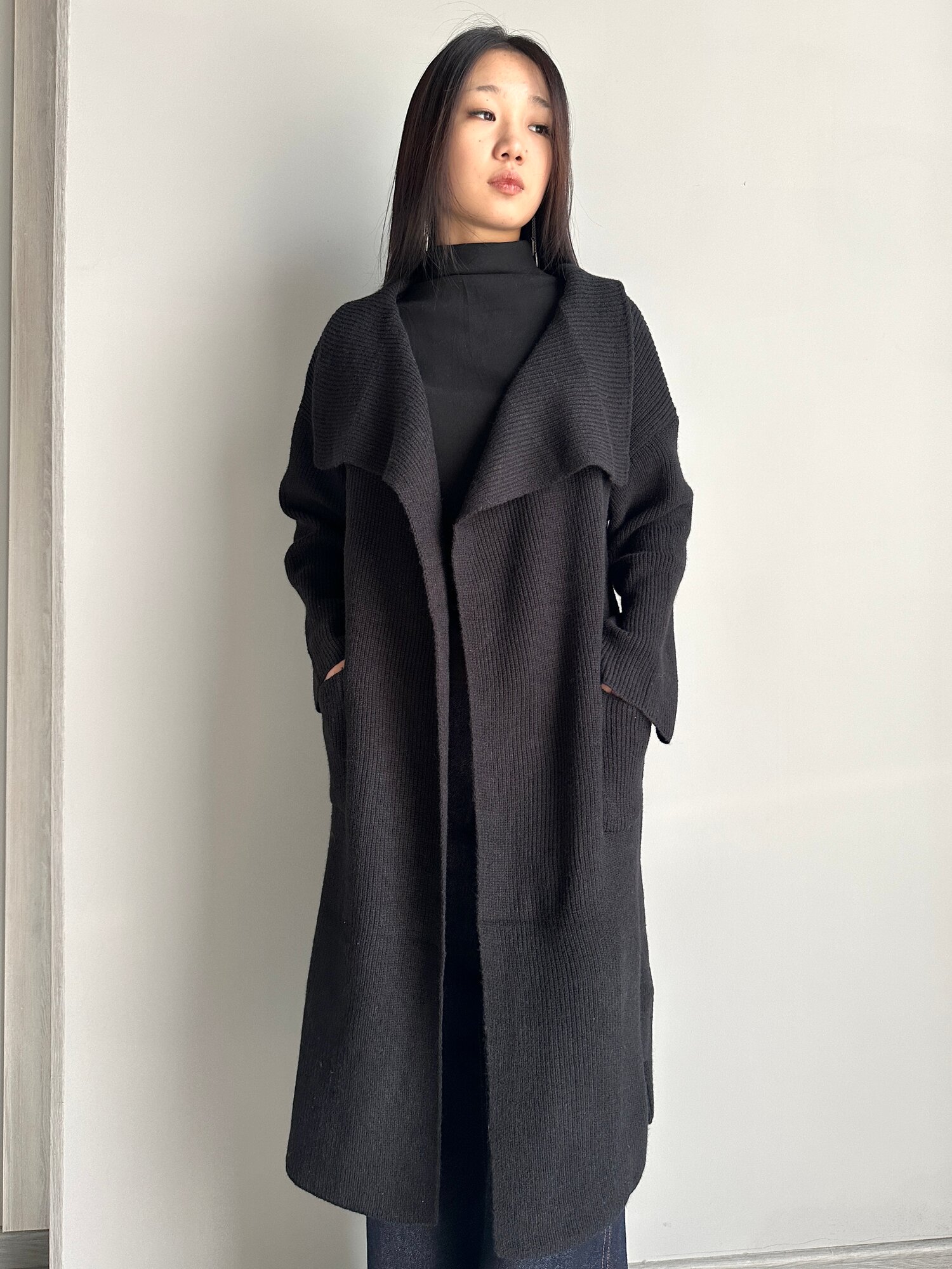 Кардиган Бежевый, черный, серый