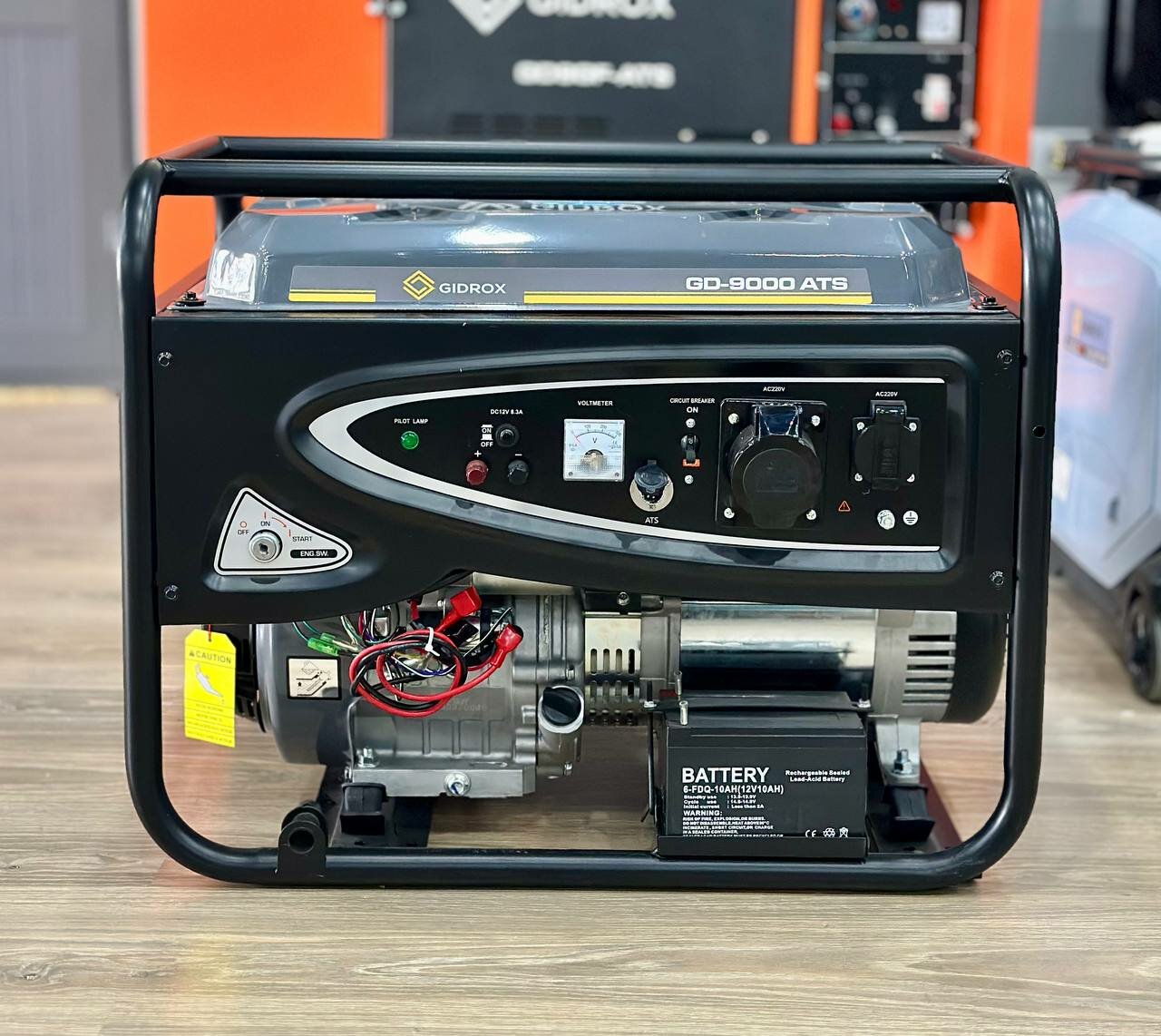 Генератор GIDROX GD-9000ATS, максимальная мощность 7500 Вт, время работы до 6 часов
