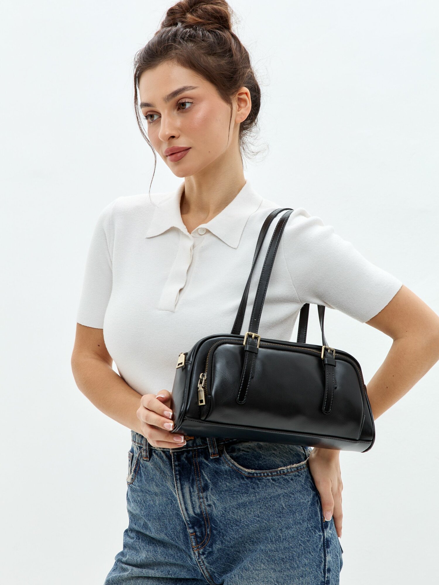 Сумка багет MIXTON, чёрный — фото 1