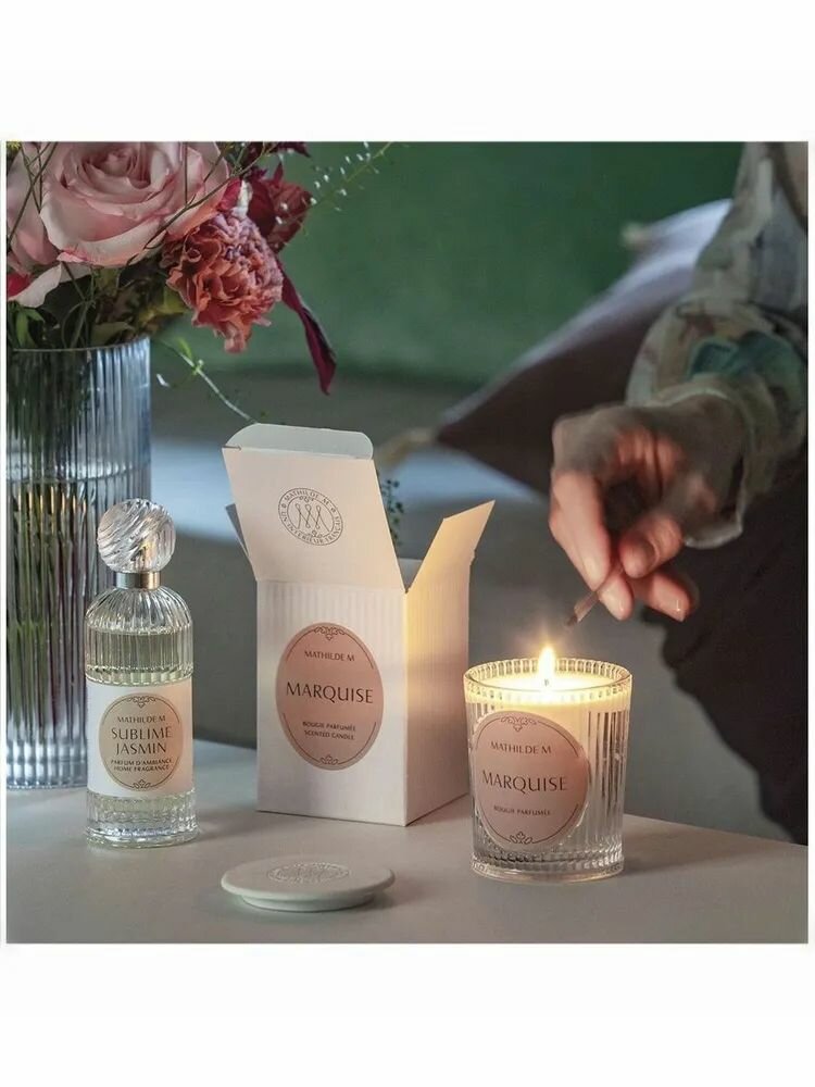 Ароматическая свеча Mathilde M Эликсир розы (Rose Elixir) 65 гр — фото 1