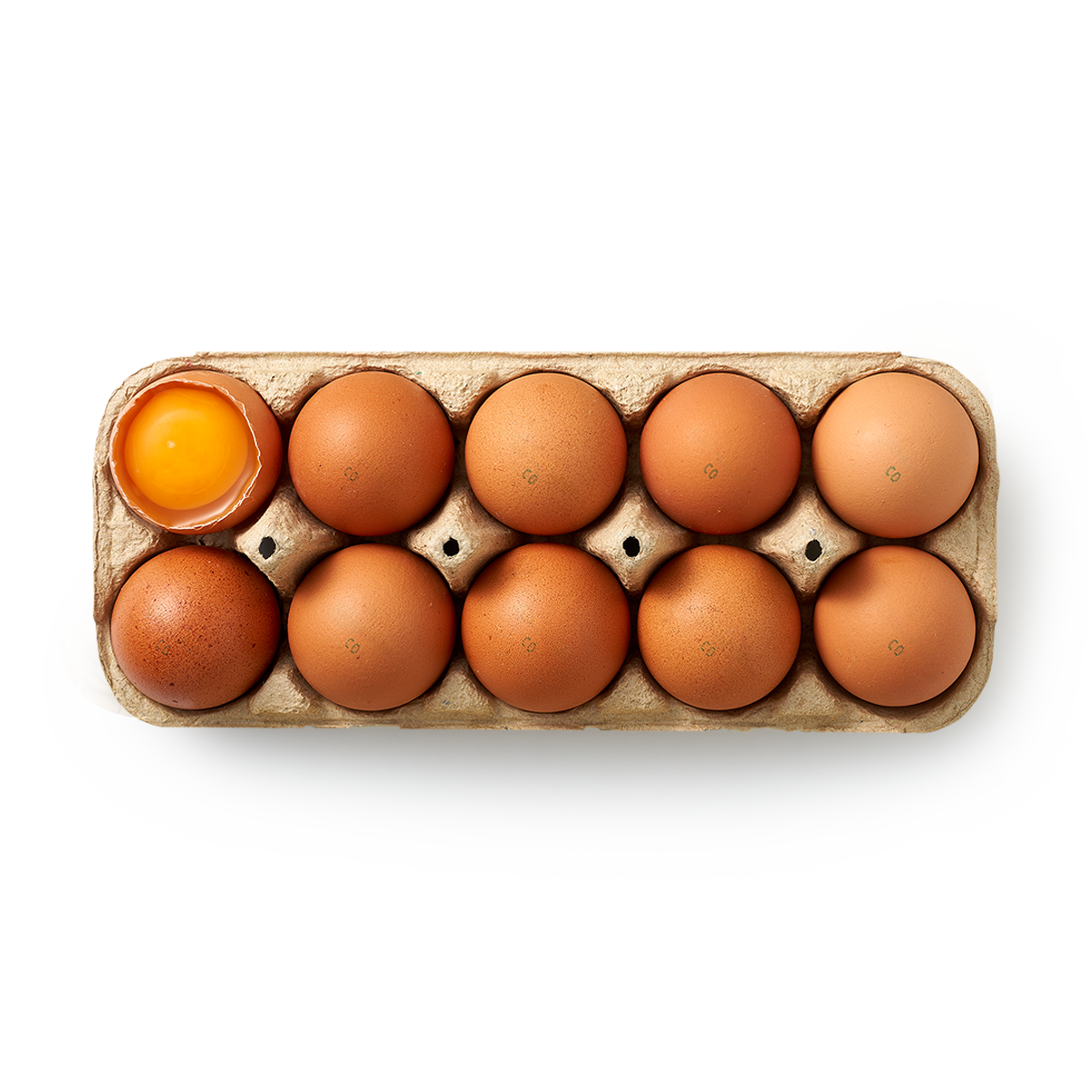 Яйца куриные, отборной категории со, 10 штук в упаковке, 620 грамм — фото 1
