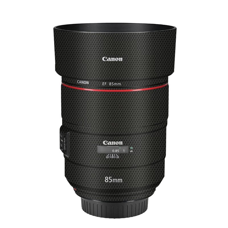 Защитная пленка для объектива Canon EF 85mm f/1.4L IS USM с узором матрица черный - устойчивая к царапинам