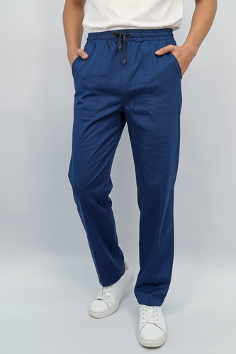 Изображение товара Брюки мужские Вилан медицинские, рабочие для сферы услуг, на резинке, синий, размер 44-46, рост 158-164