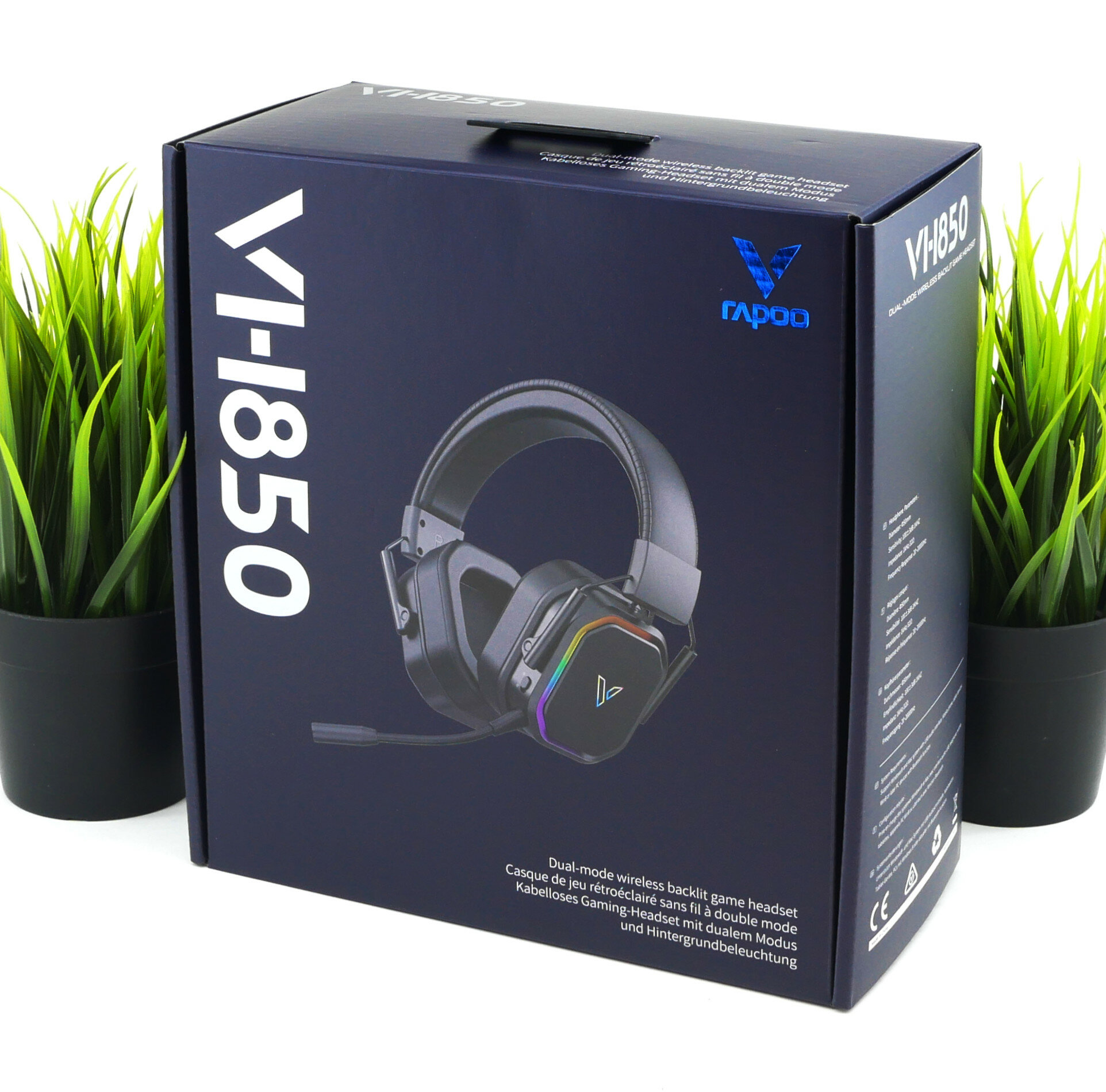 Беспроводная игровая гарнитура Rapoo VH850, 50 мм динамики, RGB, 46 часов