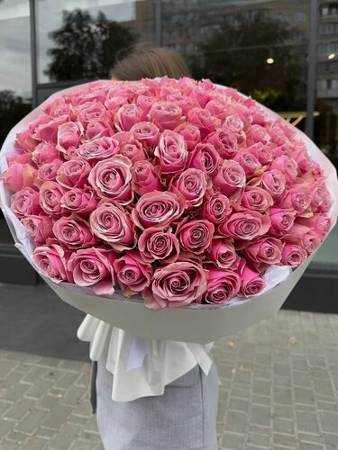 Изображение товара Букет из 101 розовой розы Кения