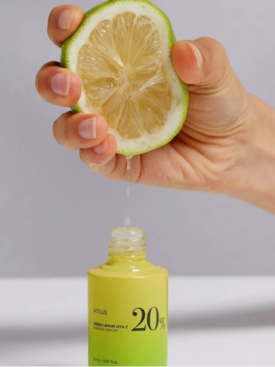 Сыворотка anua Green Lemon Vita c20%, антивозрастная увлажняющая сыворотка для лица, 20 гр