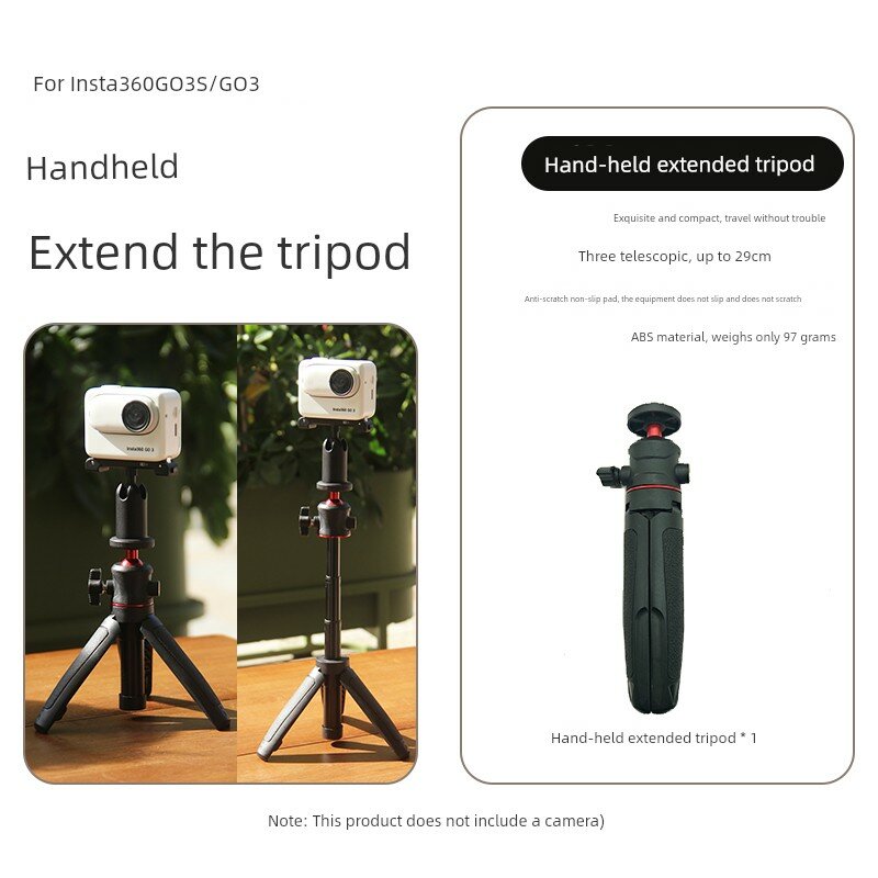 Трехногий ручной штатив для селфи для Insta360 Go3S/Go3, стабильная поддержка для селфи и экшн-съемки